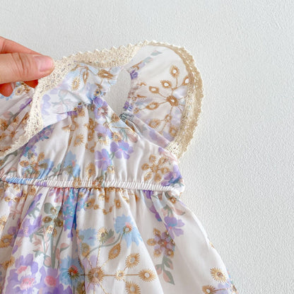 【BABY&KID】夏新作 クルーネック小花柄ワンピースSK082615