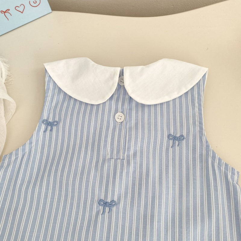 【BABY&KID】夏新作蝶結び刺繍バルーンワンピースSK105512