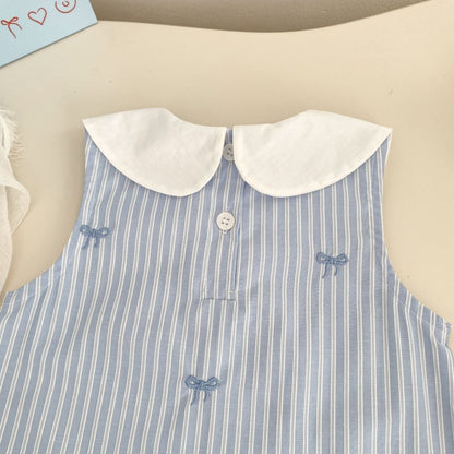 【BABY&KID】夏新作蝶結び刺繍バルーンワンピースSK105512