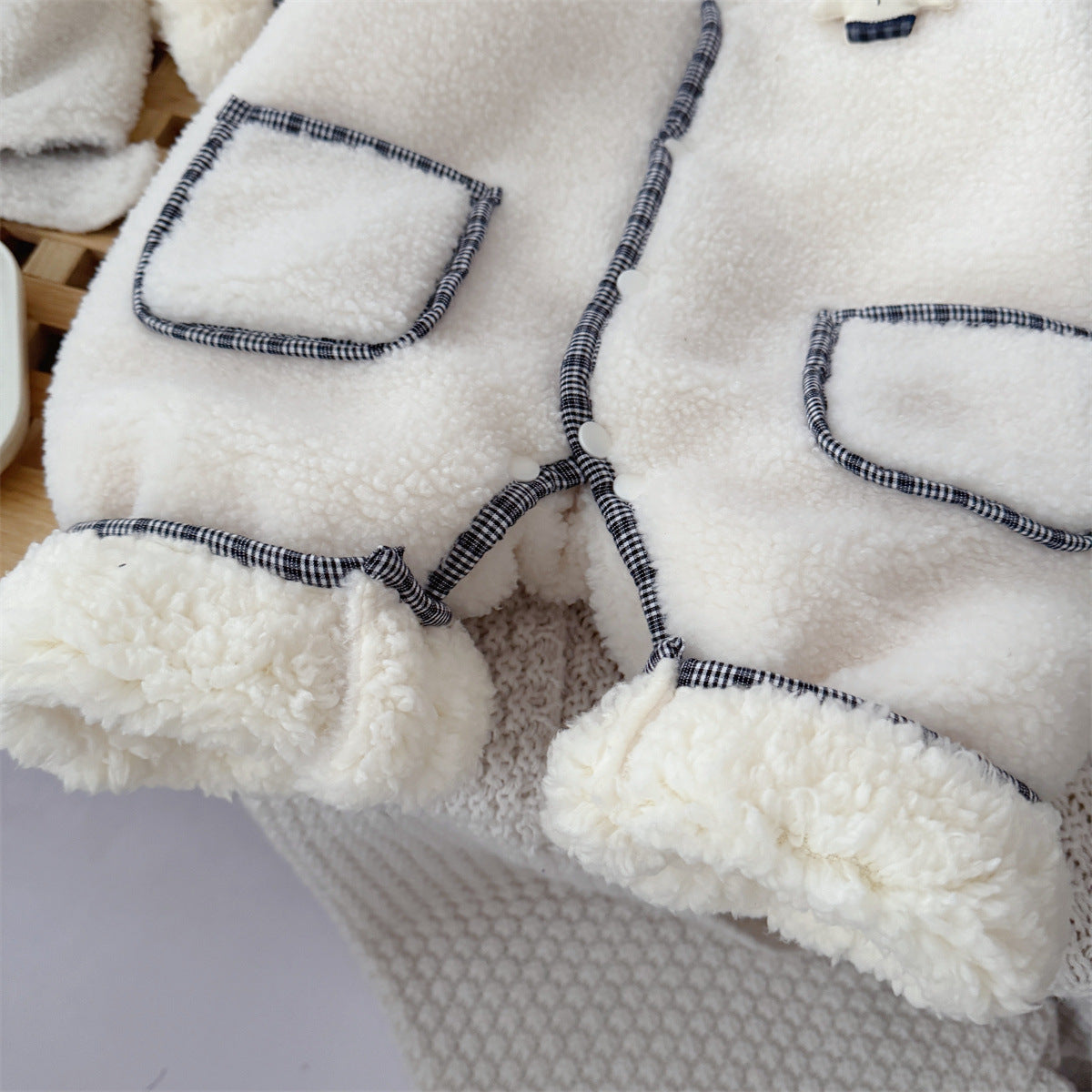 【BABY】冬新作シープボアカバーオール&フードSK103213