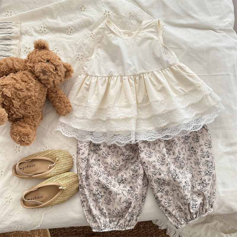 【BABY&KID】夏新作 レイヤードノースリーブトップスSK081533