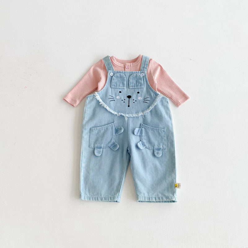 【BABY】ライオンデニムサロペットSK092522