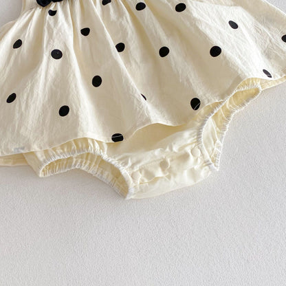 【BABY】夏新作 クルーネックドットロンパーススカートSK091106