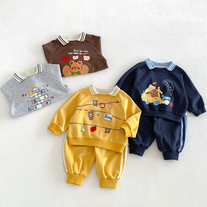 【BABY&KID】カートゥーン襟付きセットアップSK107202