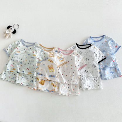 【BABY&KID】夏新作 総柄セットアップSK105115