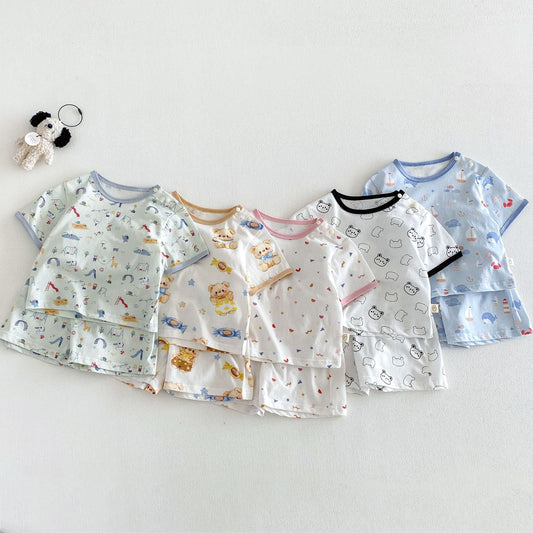 【BABY&KID】夏新作 総柄セットアップSK105115