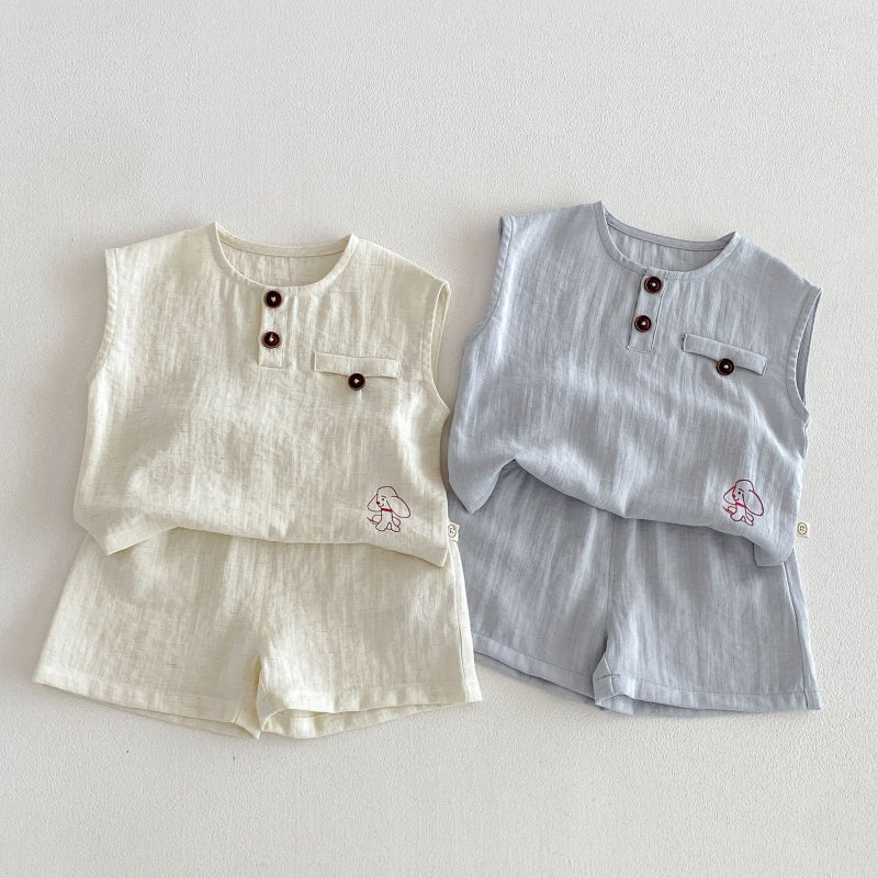 【BABY&KID】夏新作いぬプリントセットアップSK105606