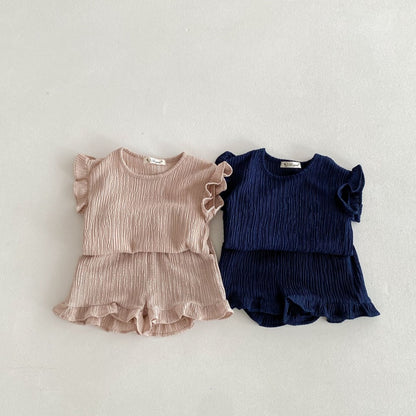 【BABY&KID】夏新作 薄手コットンセットアップSK080206