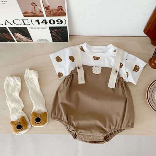 【BABY】夏新作 くまロンパース＆くまTシャツSK091816