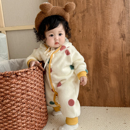 【BABY】冬新作カラードットあったかカバーオールSK103216