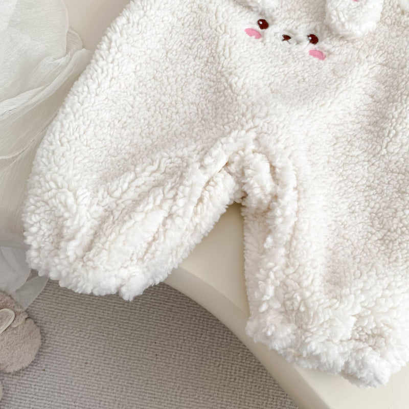 【BABY】冬新作うさぎデザイン裏起毛サロペットSK102702