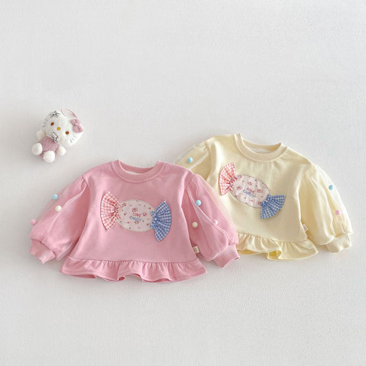 【BABY&KID】チュールポンポン小花柄スウェットSK103515