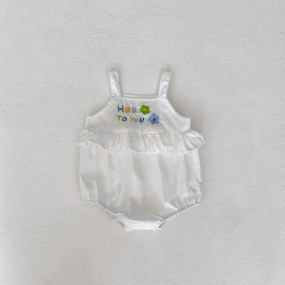 【BABY】夏新作 刺繍キャミロンパースSK090305