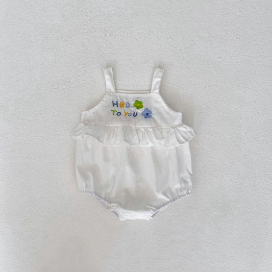 【BABY】夏新作 刺繍キャミロンパースSK090305
