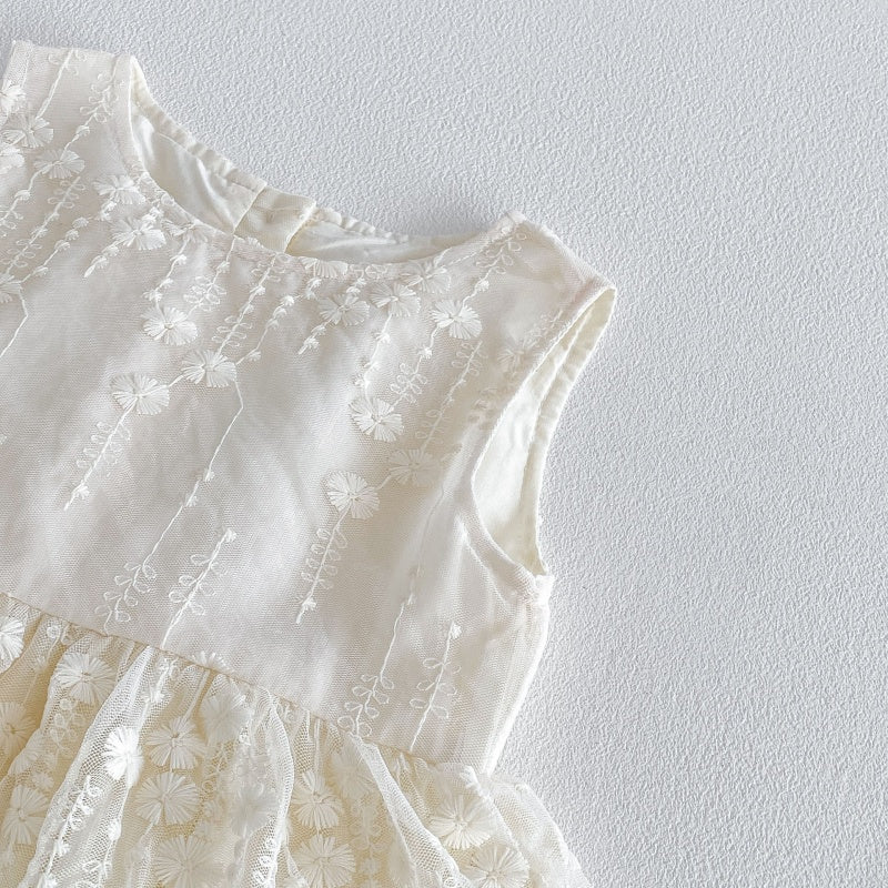 【BABY】夏新作刺繍チュールロンパースSK106510
