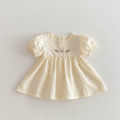 【BABY&KID】夏新作 フラワー、無地ワンピースSK080308