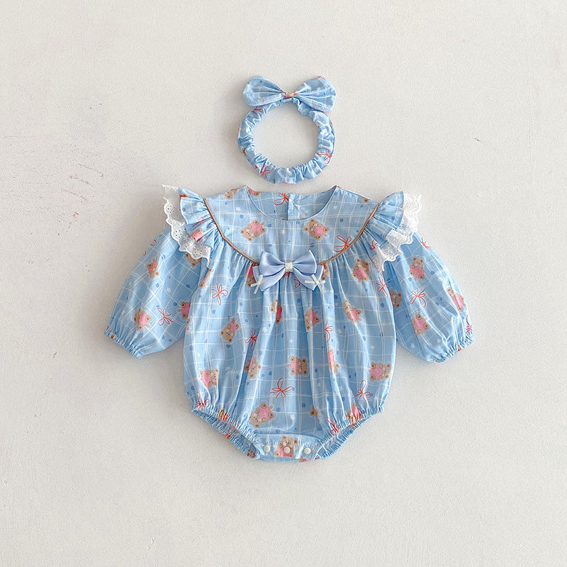 【姉妹服】ハートくまロンパース、ワンピースSK101123
