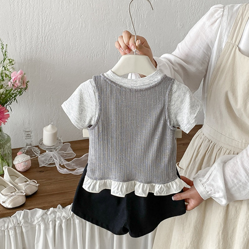 【BABY】夏新作キャミトップス＆Tシャツ、ショートパンツSK105314