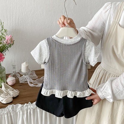 【BABY】夏新作キャミトップス＆Tシャツ、ショートパンツSK105314
