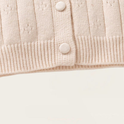 【BABY&KID】無地ニットカーディガン＆ドットワンピースSK102428