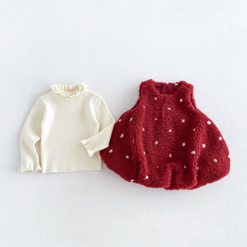 【BABY&KID】冬新作ドットジャンパースカートSK108519
