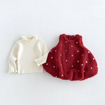 【BABY&KID】冬新作ドットジャンパースカートSK108519