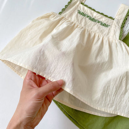 【BABY】夏新作 無地刺繍セットアップSK091327