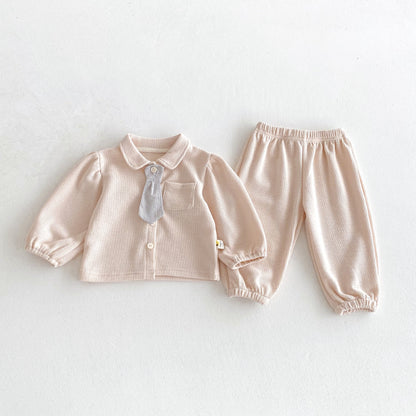 【BABY&KID】ネクタイ付き無地セットアップSK102421