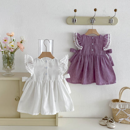 【BABY&KID】夏新作花刺繍ワンピースSK105021