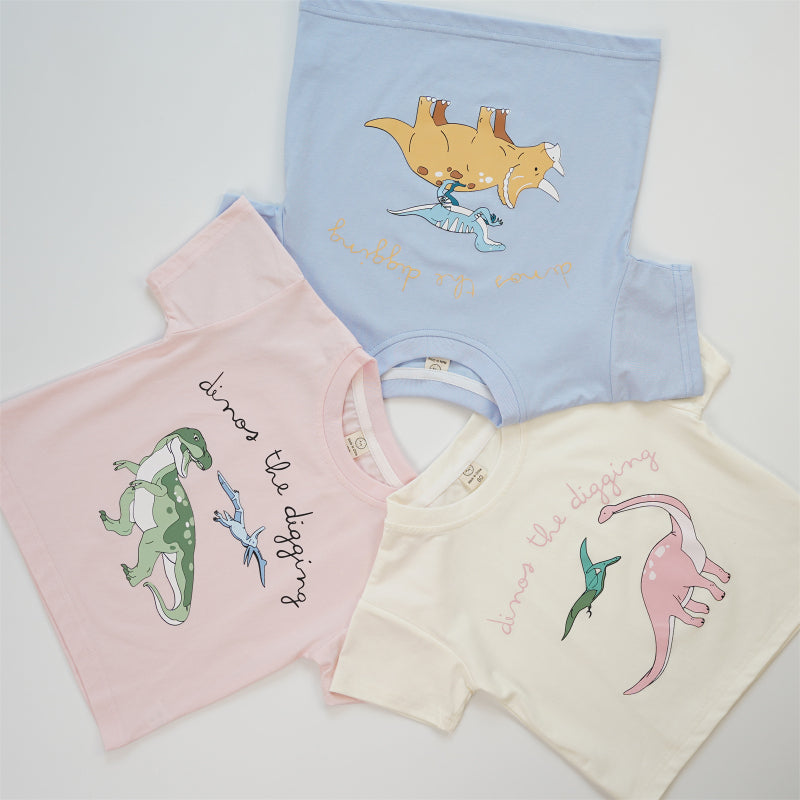【BABY&KID】夏新作 恐竜プリント半袖TシャツSK091623