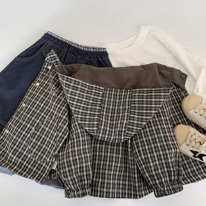 【BABY&KID】無地orチェックリバーシブルコートSK100502