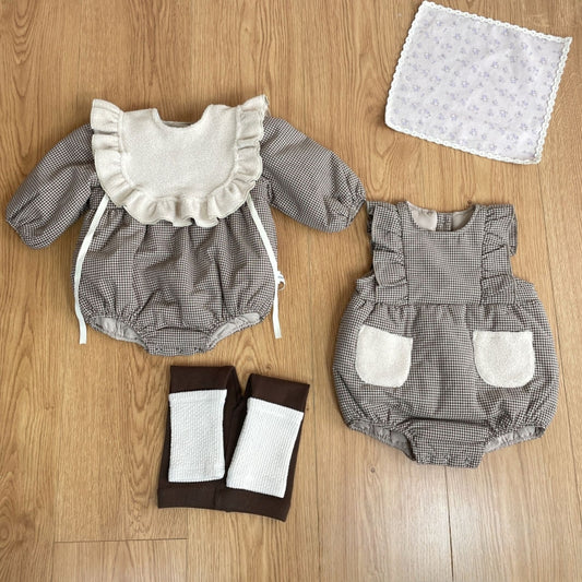 【BABY-予約限定】冬新作レトロチェックロンパースSK102230