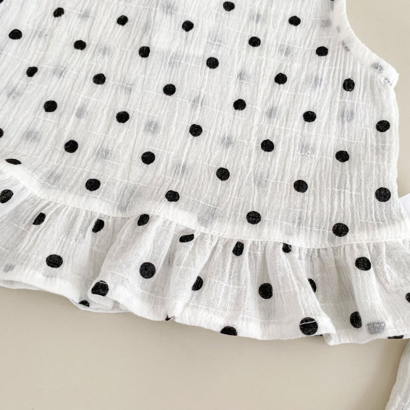 【BABY&KID】夏新作ドット柄ノースリーブセットアップSK106503