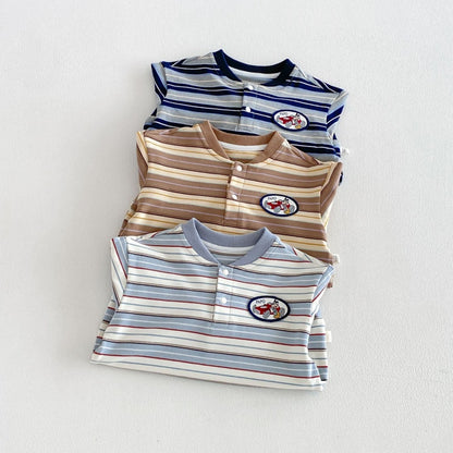 【BABY&KID】ボーダーワッペン長袖TシャツSK106607