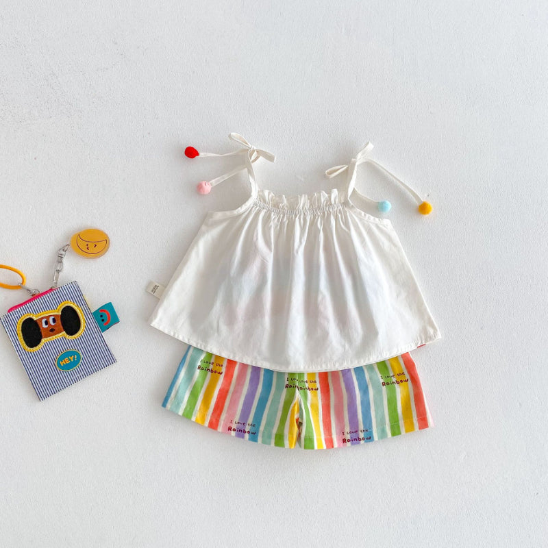【BABY&KID】夏新作 レインボーセットアップSK080602