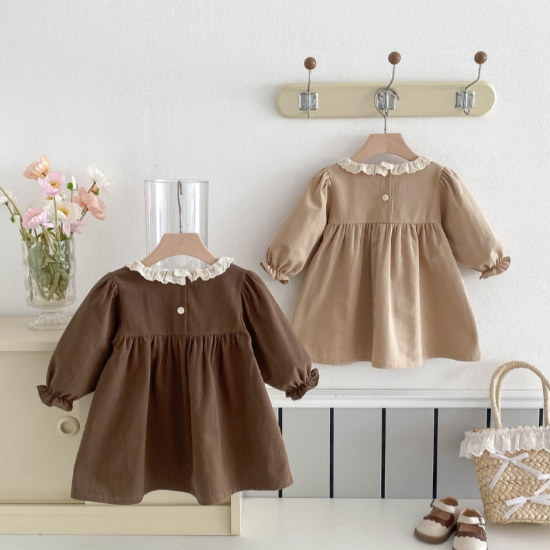 【BABY&KID】レトロ花刺繡ワンピースSK050805