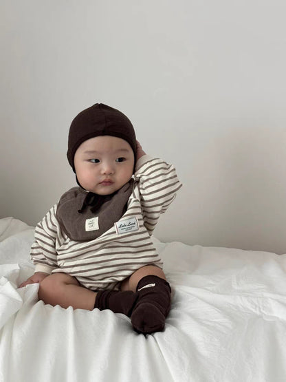 【BABY】ボーダー丸首ロンパースSK102630