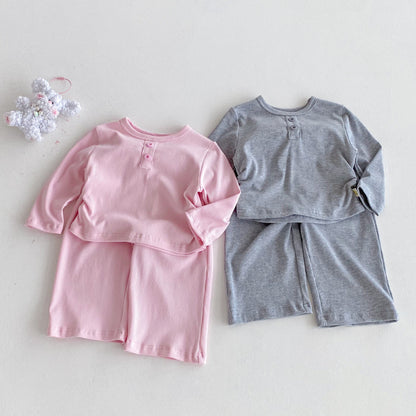 【BABY&KID】無地リブセットアップSK092437