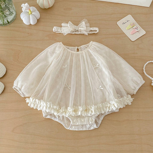 【BABY】リボンチュールロンパースSK103905