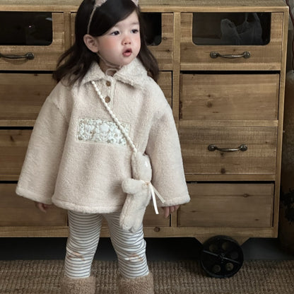 【BABY&KID】冬新作あったかボア レースアクセントジャケットSK103125