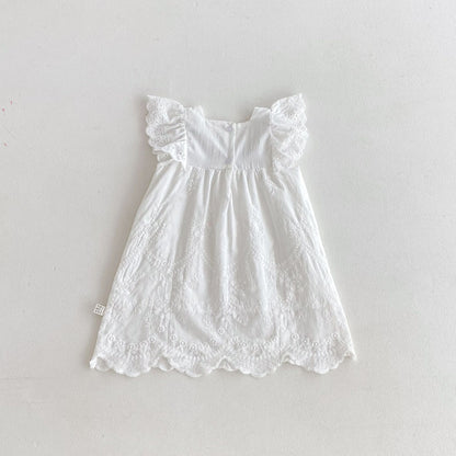 【BABY&KID】夏新作 刺繍レースワンピースSK072612