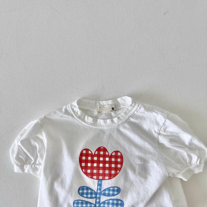 【BABY&KID】夏新作 プリントTシャツ＆チェックフリルショートパンツSK082720