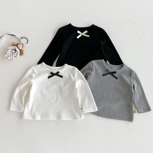 【BABY】韓国風蝶結び長袖TシャツSK100323