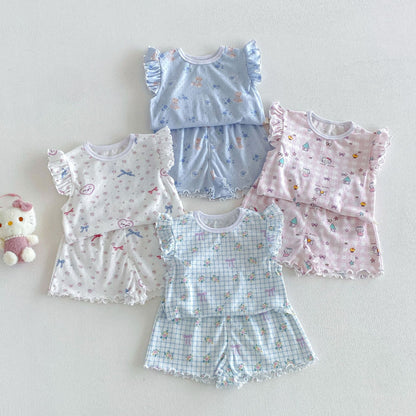 【BABY&KID】夏新作 小花柄セットアップSK105105