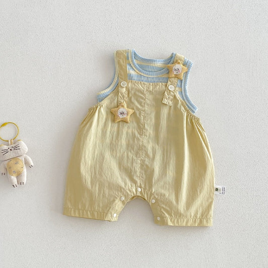 【BABY】夏新作星柄サロペット＆カラフルボーダータンクトップSK104506