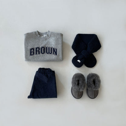 【BABY】BrownオシャレトレーナーSK031416