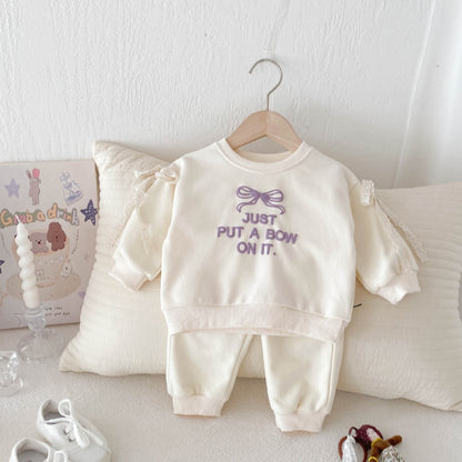 【BABY&KID】JUST PUT A BOW可愛いセットアップSK032215