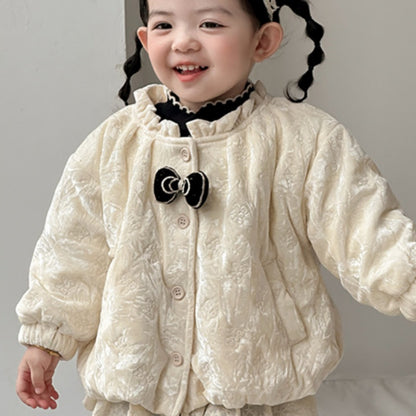 【BABY】冬新作ベロアキルティングレトロジャケットSK102726