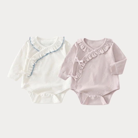 【BABY】リボンジャガードロンパースSK103803