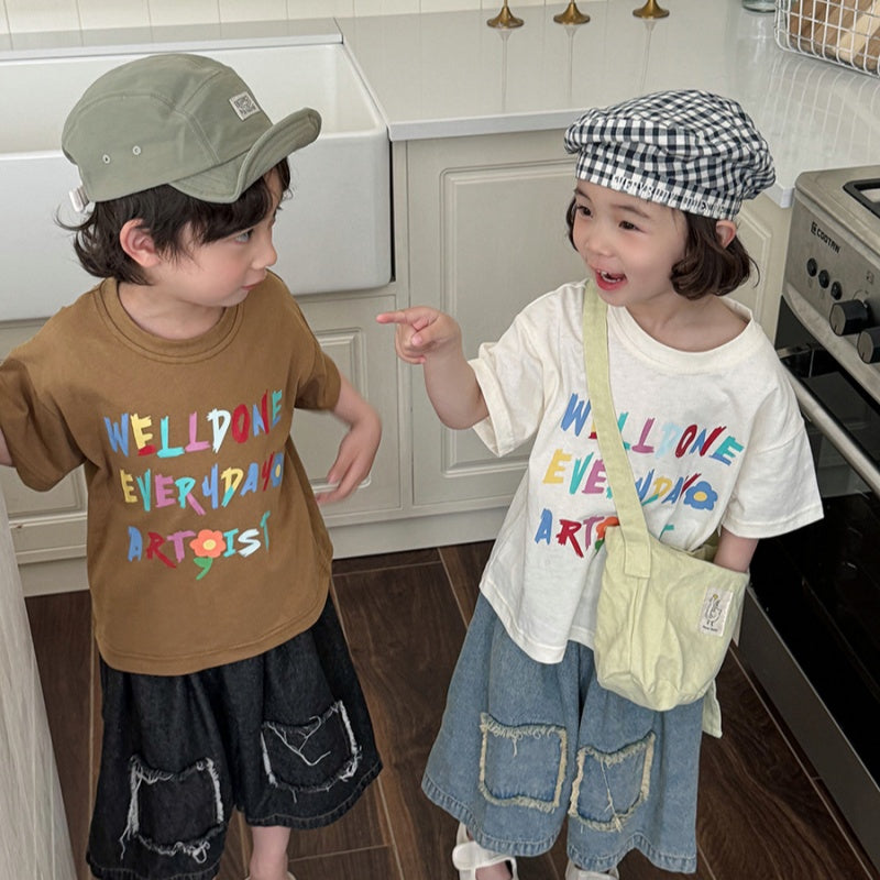 【BABY&KID】夏新作 レタード半袖TシャツSK080514